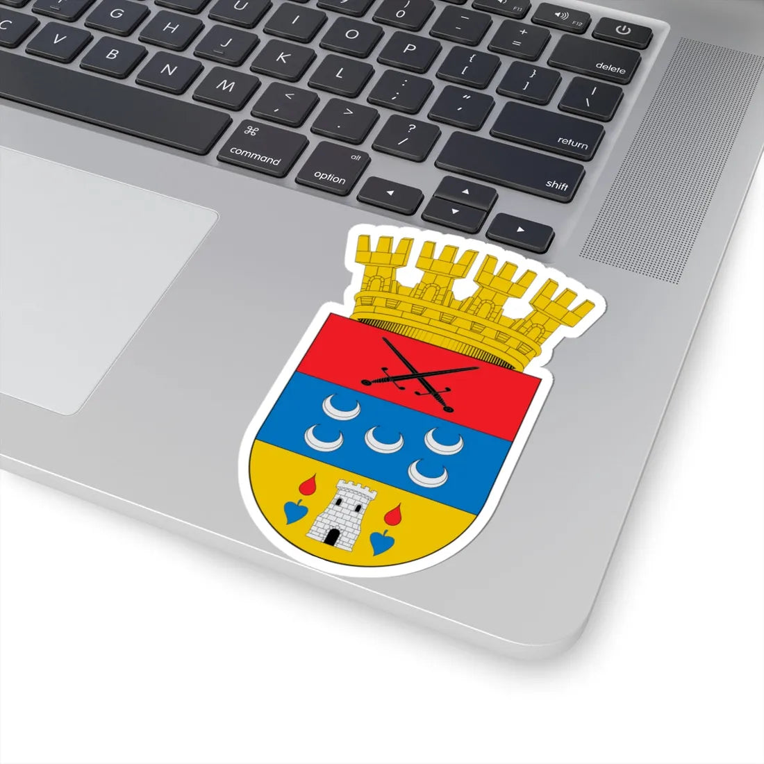 Escudo de San Carlos Chile (Chile) (Coat of Arms) STICKER Vinyl Kiss-Cut Decal - The Sticker Space