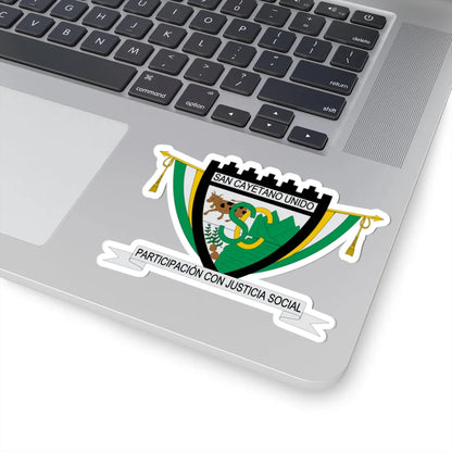 Escudo de San Cayetano Cundinamarca (Colombia) (Coat of Arms) STICKER Vinyl Kiss-Cut Decal - The Sticker Space