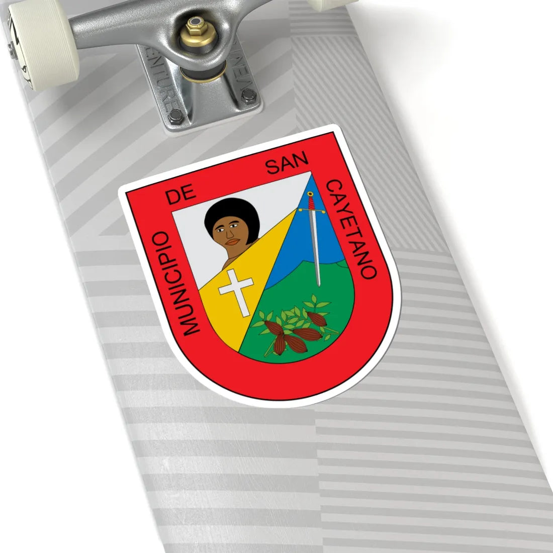 Escudo de San Cayetano Norte de Santander (Colombia) (Coat of Arms) STICKER Vinyl Kiss-Cut Decal - The Sticker Space