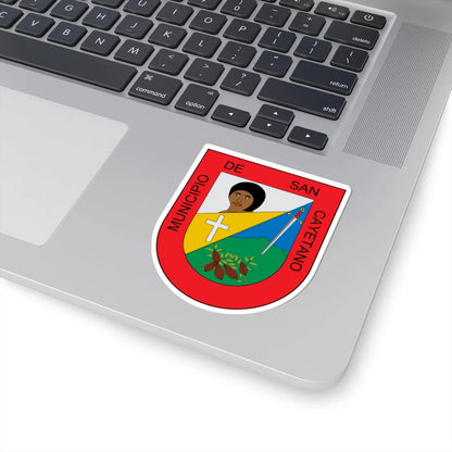 Escudo de San Cayetano Norte de Santander (Colombia) (Coat of Arms) STICKER Vinyl Kiss-Cut Decal - The Sticker Space