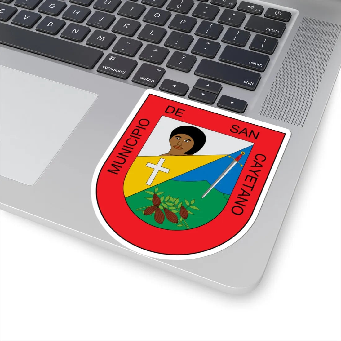 Escudo de San Cayetano Norte de Santander (Colombia) (Coat of Arms) STICKER Vinyl Kiss-Cut Decal - The Sticker Space