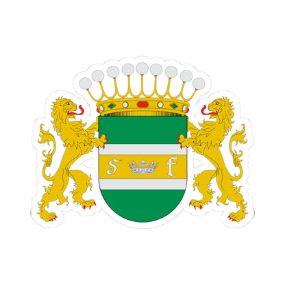 Escudo de San Fernando Chile (Chile) (Coat of Arms) STICKER Vinyl Kiss-Cut Decal 3 Inch White - The Sticker Space