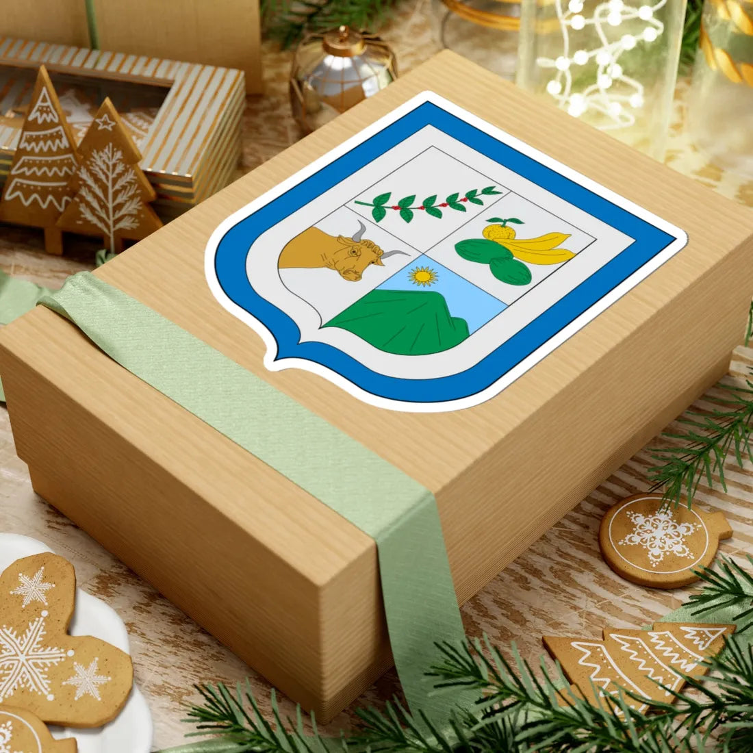 Escudo de San Francisco Cundinamarca (Colombia) (Coat of Arms) STICKER Vinyl Kiss-Cut Decal - The Sticker Space