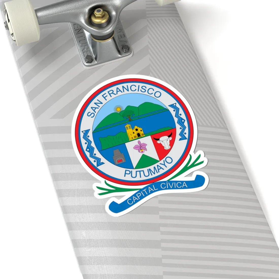 Escudo de San Francisco Putumayo (Colombia) (Coat of Arms) STICKER Vinyl Kiss-Cut Decal - The Sticker Space
