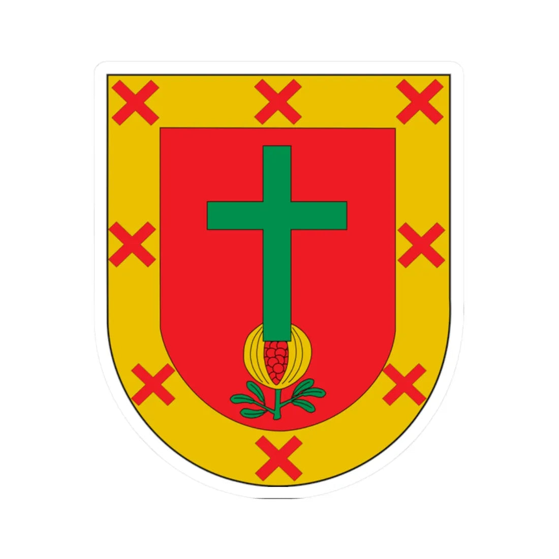 Escudo de San Gil (Colombia) (Coat of Arms) STICKER Vinyl Kiss-Cut Decal 2 Inch White - The Sticker Space