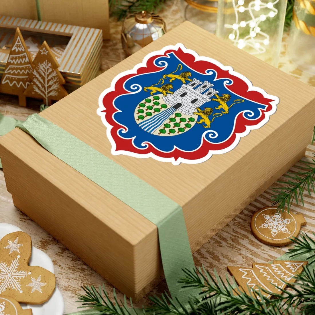 Escudo de San Juan de Pasto Nariño Alcaldía (Colombia) (Coat of Arms) STICKER Vinyl Kiss-Cut Decal - The Sticker Space