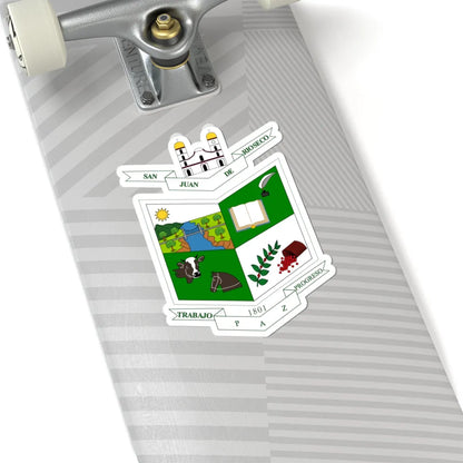 Escudo de San Juan de Rioseco - Cundinamarca (Colombia) (Coat of Arms) STICKER Vinyl Kiss-Cut Decal - The Sticker Space