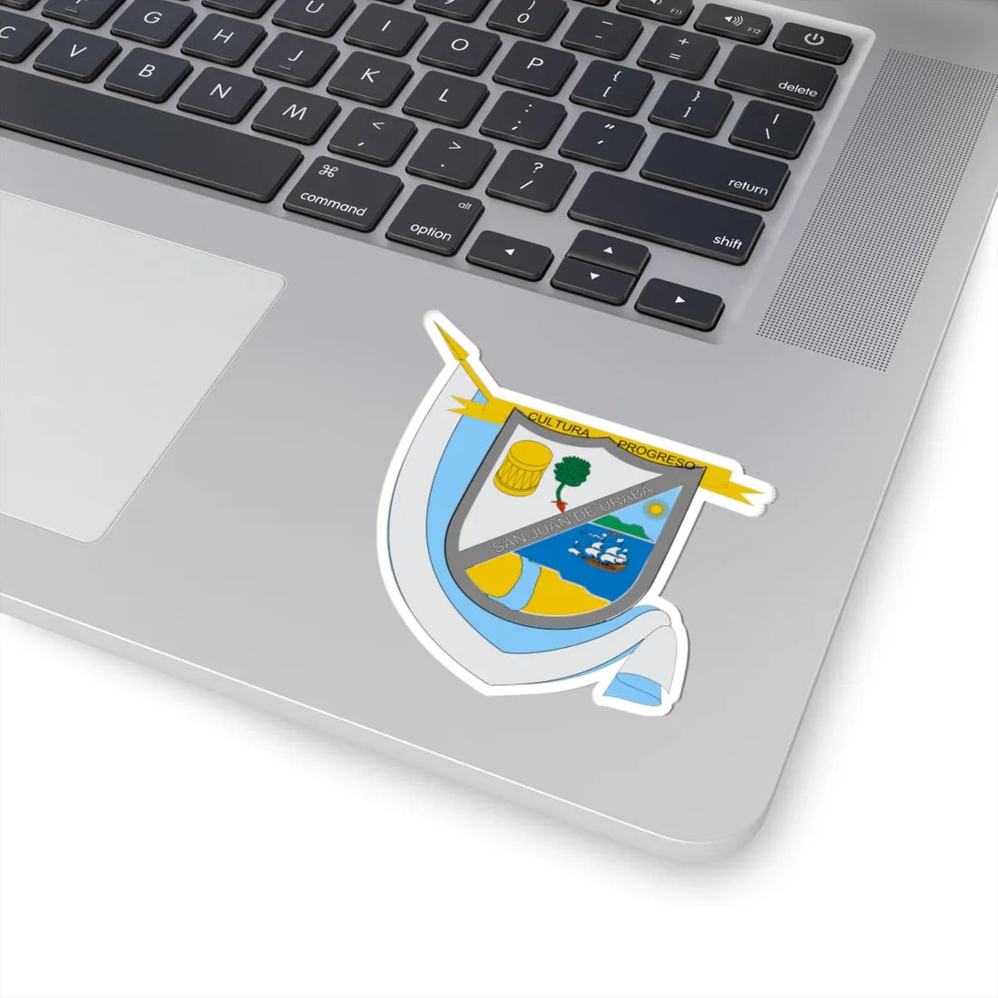 Escudo de San Juan de Urabá (Colombia) (Coat of Arms) STICKER Vinyl Kiss-Cut Decal - The Sticker Space