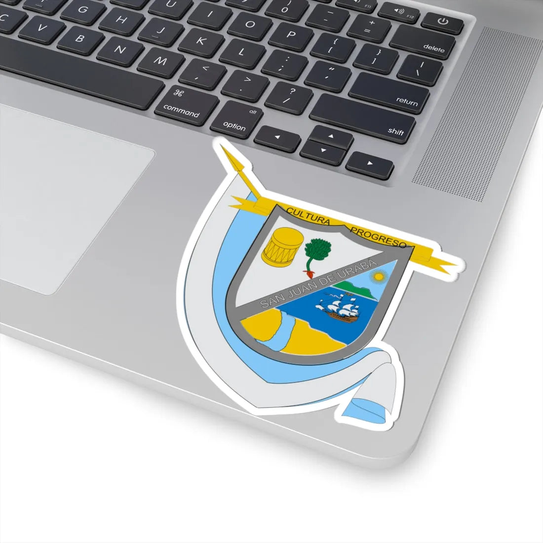 Escudo de San Juan de Urabá (Colombia) (Coat of Arms) STICKER Vinyl Kiss-Cut Decal - The Sticker Space