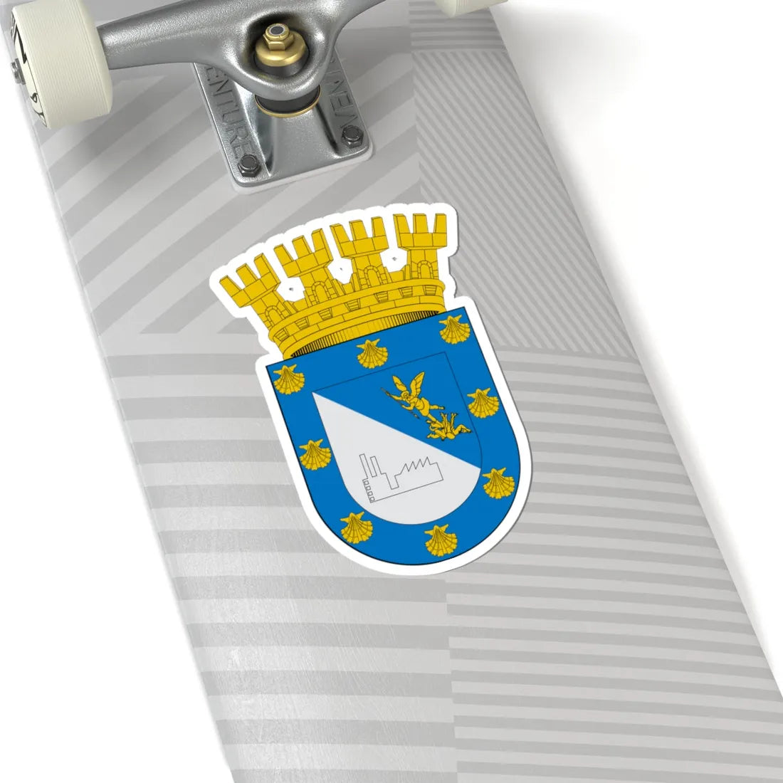 Escudo de San Miguel Chile (Chile) (Coat of Arms) STICKER Vinyl Kiss-Cut Decal - The Sticker Space