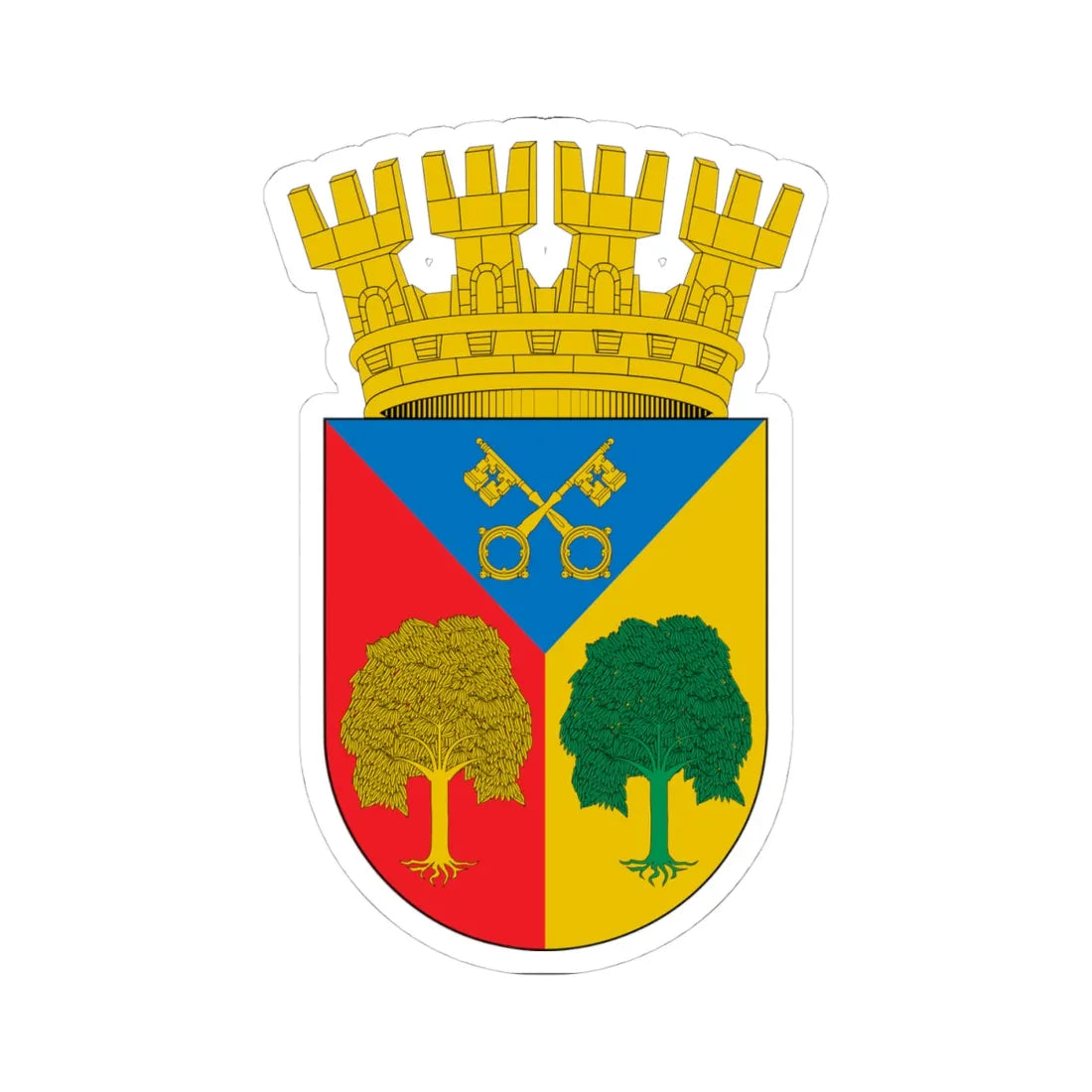 Escudo de San Pedro Chile (Chile) (Coat of Arms) STICKER Vinyl Kiss-Cut Decal - The Sticker Space