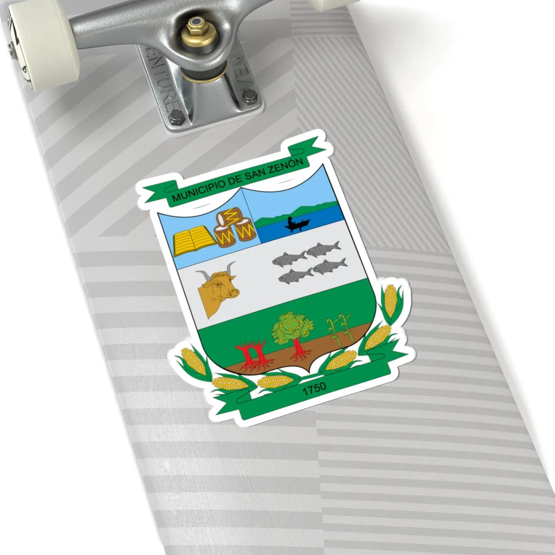Escudo de San Zenón Magdalena (Colombia) (Coat of Arms) STICKER Vinyl Kiss-Cut Decal - The Sticker Space