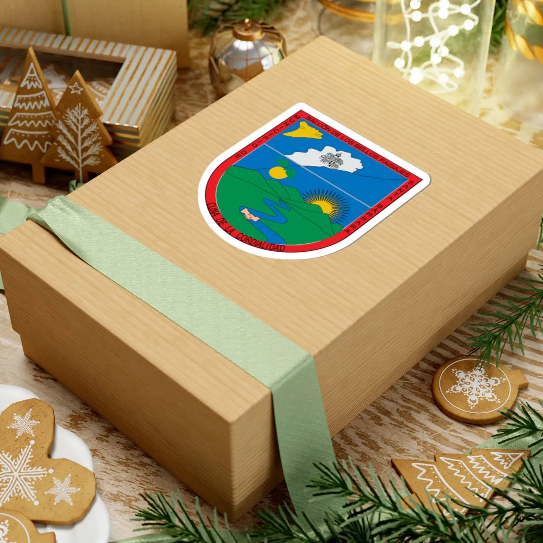 Escudo de Santa Bárbara Antioquia (Colombia) (Coat of Arms) STICKER Vinyl Kiss-Cut Decal - The Sticker Space