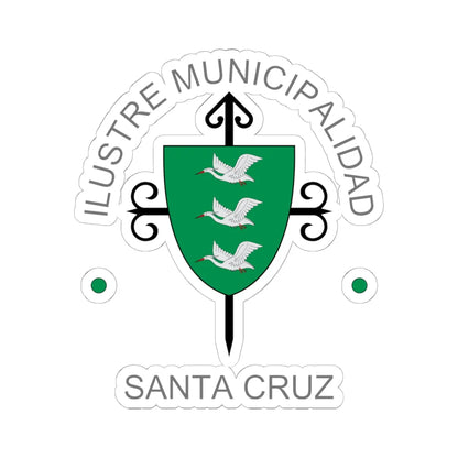Escudo de Santa Cruz Chile (Chile) (Coat of Arms) STICKER Vinyl Kiss-Cut Decal 6 Inch White - The Sticker Space