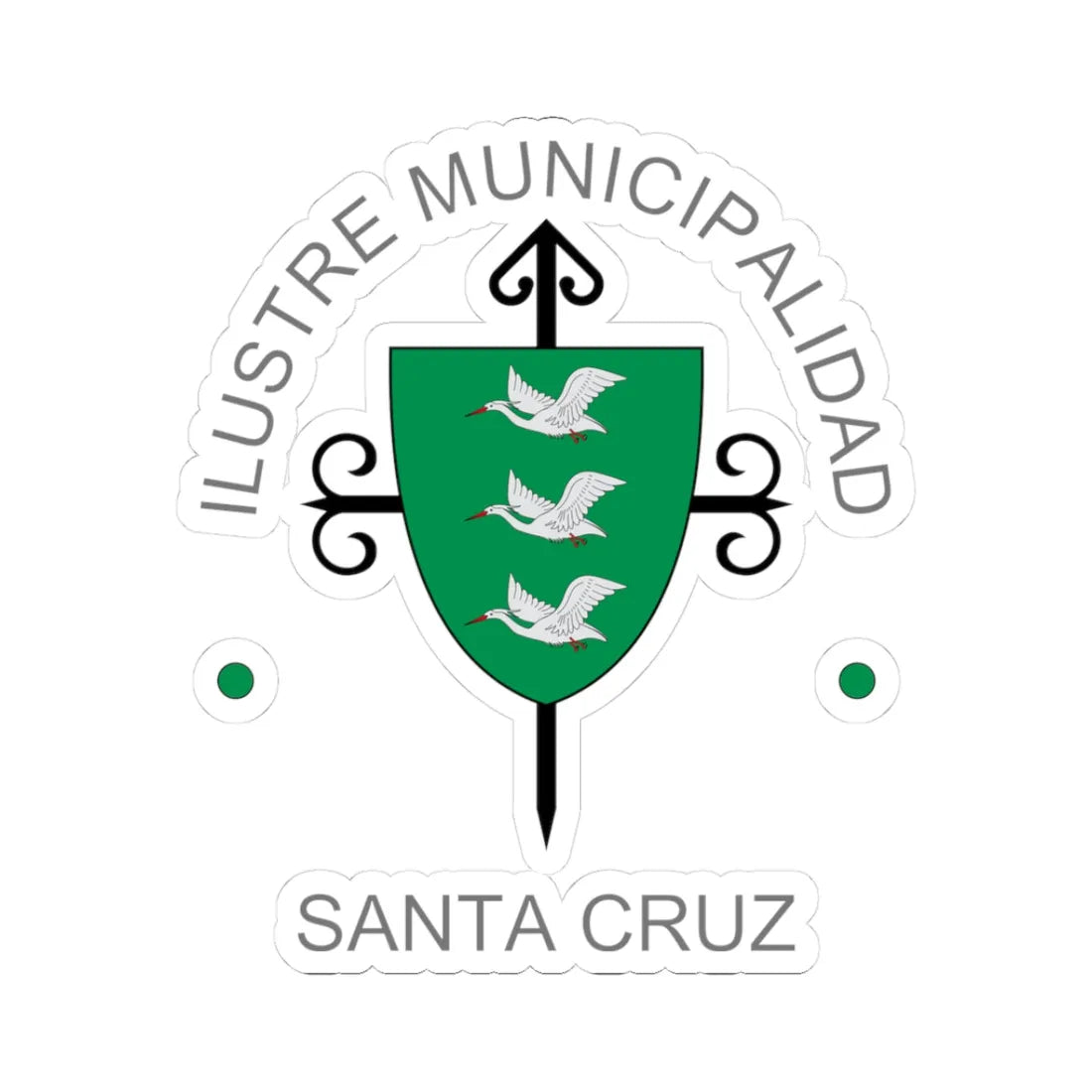 Escudo de Santa Cruz Chile (Chile) (Coat of Arms) STICKER Vinyl Kiss-Cut Decal - The Sticker Space