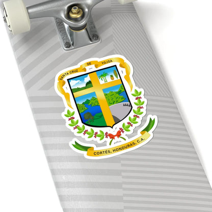 Escudo de Santa Cruz de Yojoa (Honduras) (Coat of Arms) STICKER Vinyl Kiss-Cut Decal - The Sticker Space
