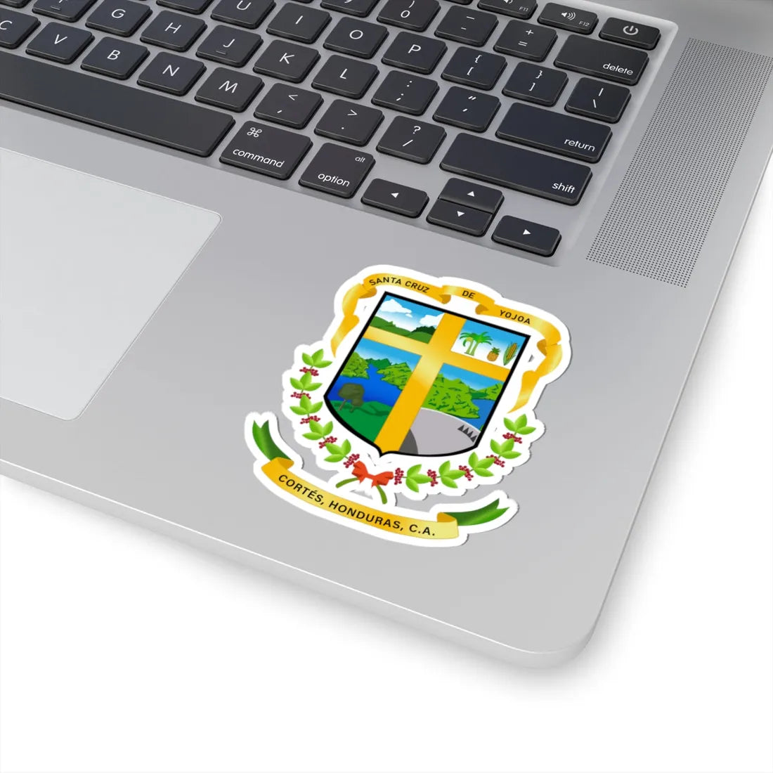 Escudo de Santa Cruz de Yojoa (Honduras) (Coat of Arms) STICKER Vinyl Kiss-Cut Decal - The Sticker Space