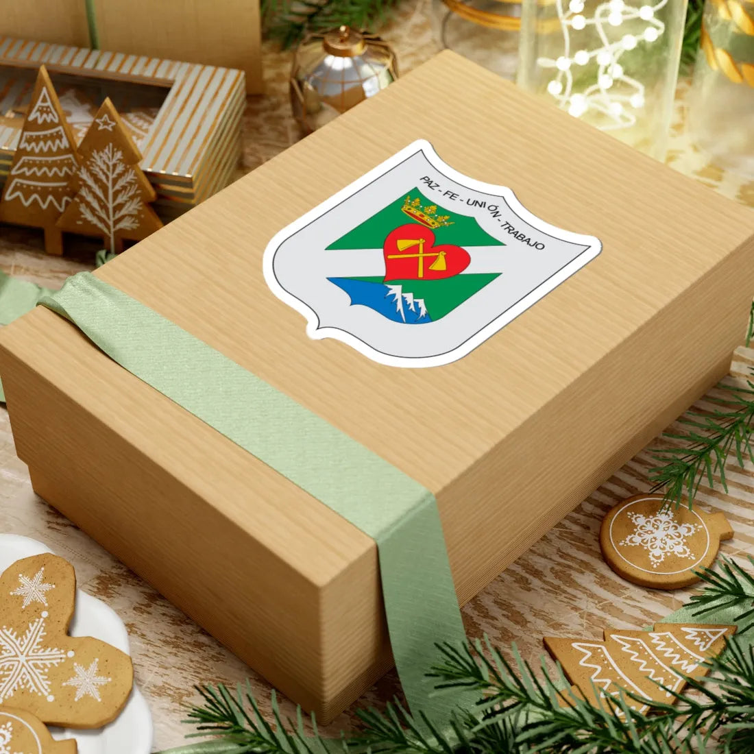 Escudo de Santa Isabel Tolima (Colombia) (Coat of Arms) STICKER Vinyl Kiss-Cut Decal - The Sticker Space