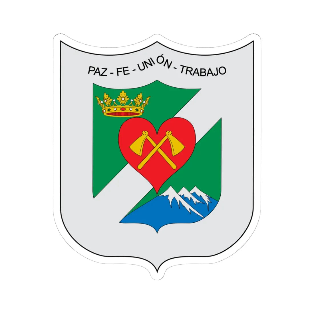 Escudo de Santa Isabel Tolima (Colombia) (Coat of Arms) STICKER Vinyl Kiss-Cut Decal - The Sticker Space