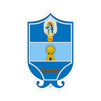 Escudo de Santa Marta Magdalena (Colombia) (Coat of Arms) STICKER Vinyl Kiss-Cut Decal 4 Inch White - The Sticker Space