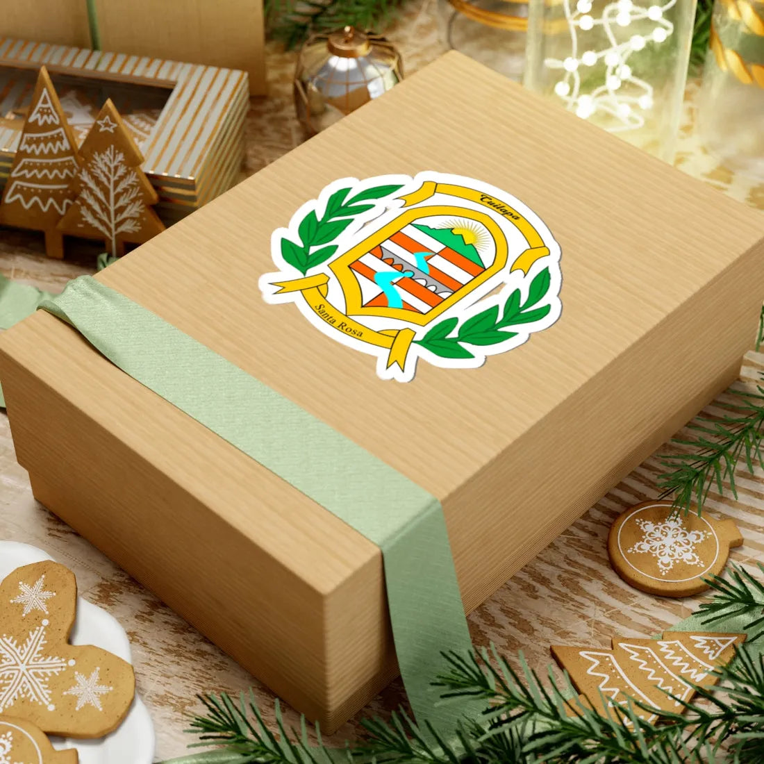 Escudo de Santa Rosa y Cuilapa (Guatemala) (Coat of Arms) STICKER Vinyl Kiss-Cut Decal - The Sticker Space