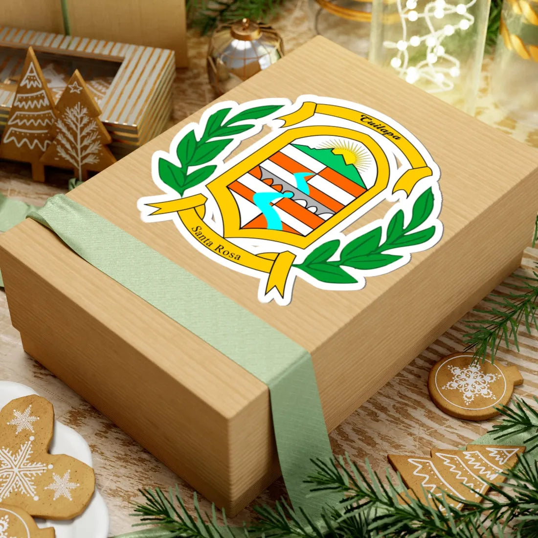 Escudo de Santa Rosa y Cuilapa (Guatemala) (Coat of Arms) STICKER Vinyl Kiss-Cut Decal - The Sticker Space