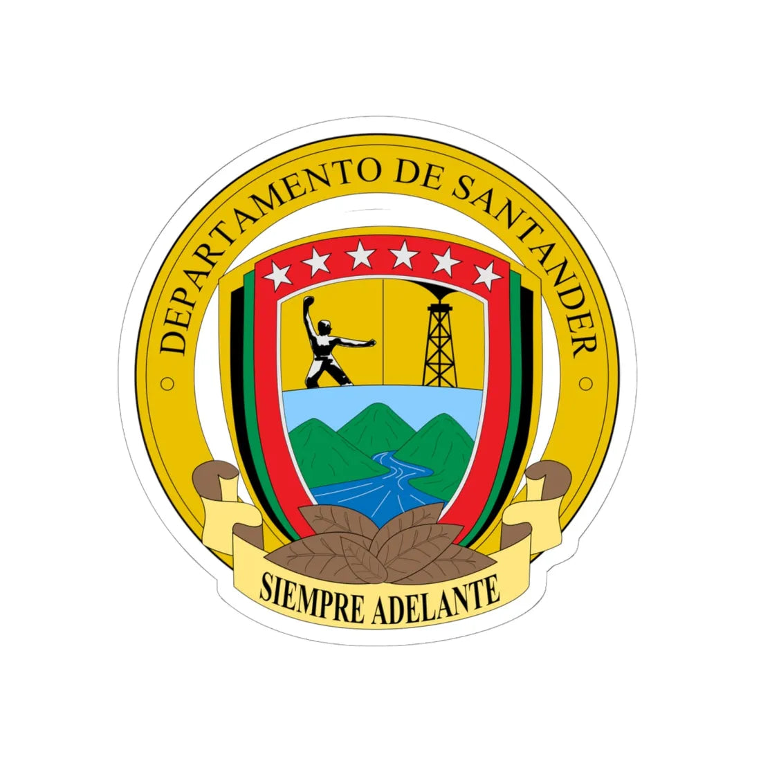 Escudo de Santander Colombia (Colombia) (Coat of Arms) STICKER Vinyl Kiss-Cut Decal - The Sticker Space