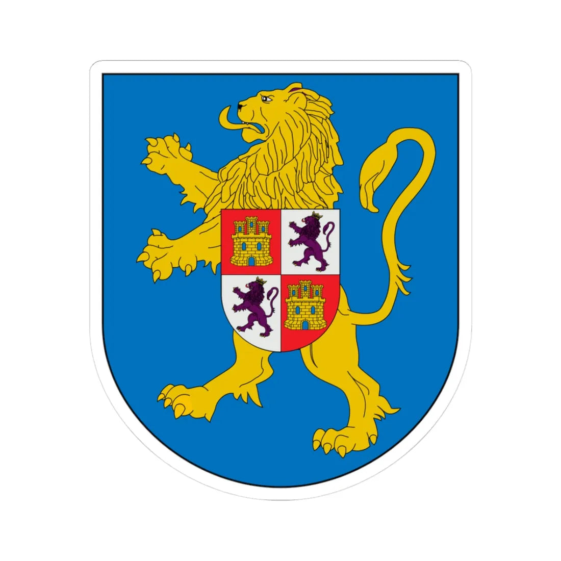 Escudo de Santiago de Arma de Rionegro (Colombia) (Coat of Arms) STICKER Vinyl Kiss-Cut Decal 3 Inch White - The Sticker Space