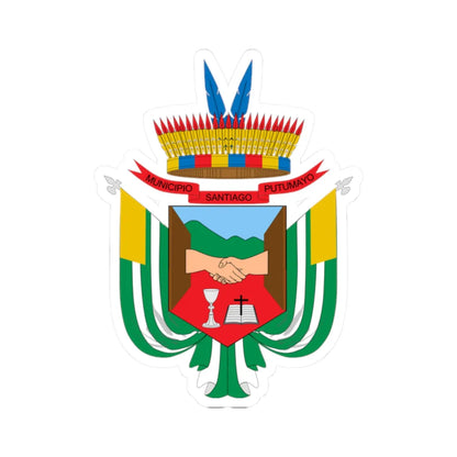 Escudo de Santiago Putumayo (Colombia) (Coat of Arms) STICKER Vinyl Kiss-Cut Decal 2 Inch White - The Sticker Space