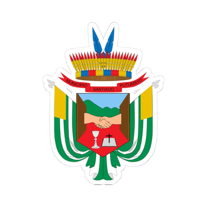 Escudo de Santiago Putumayo (Colombia) (Coat of Arms) STICKER Vinyl Kiss-Cut Decal 4 Inch White - The Sticker Space