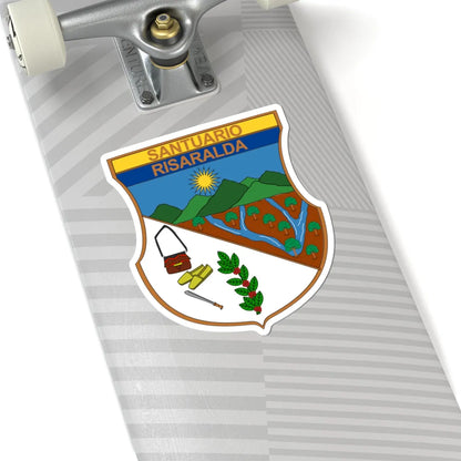 Escudo de Santuario - Risaralda (Colombia) (Coat of Arms) STICKER Vinyl Kiss-Cut Decal - The Sticker Space