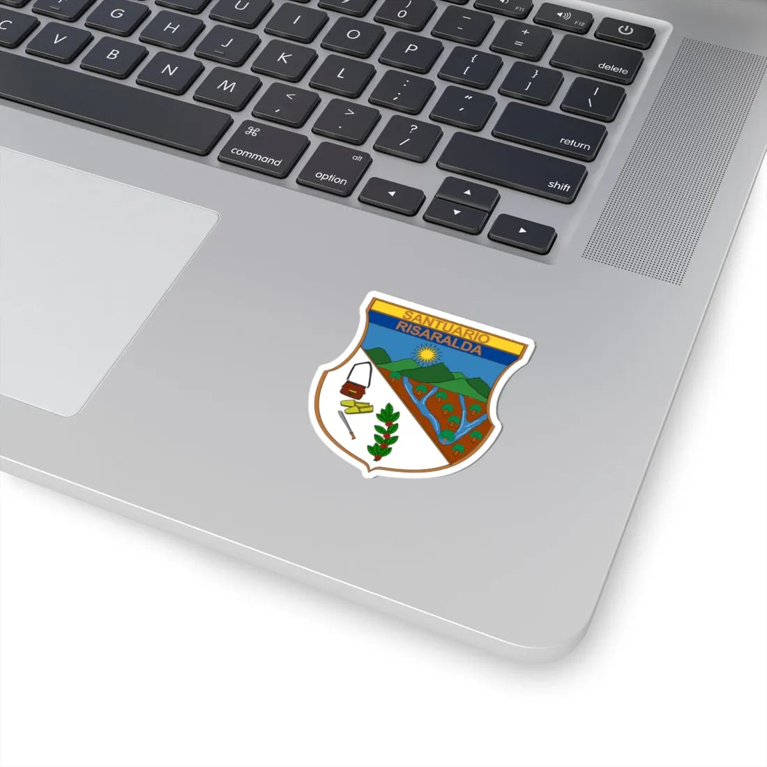 Escudo de Santuario - Risaralda (Colombia) (Coat of Arms) STICKER Vinyl Kiss-Cut Decal - The Sticker Space