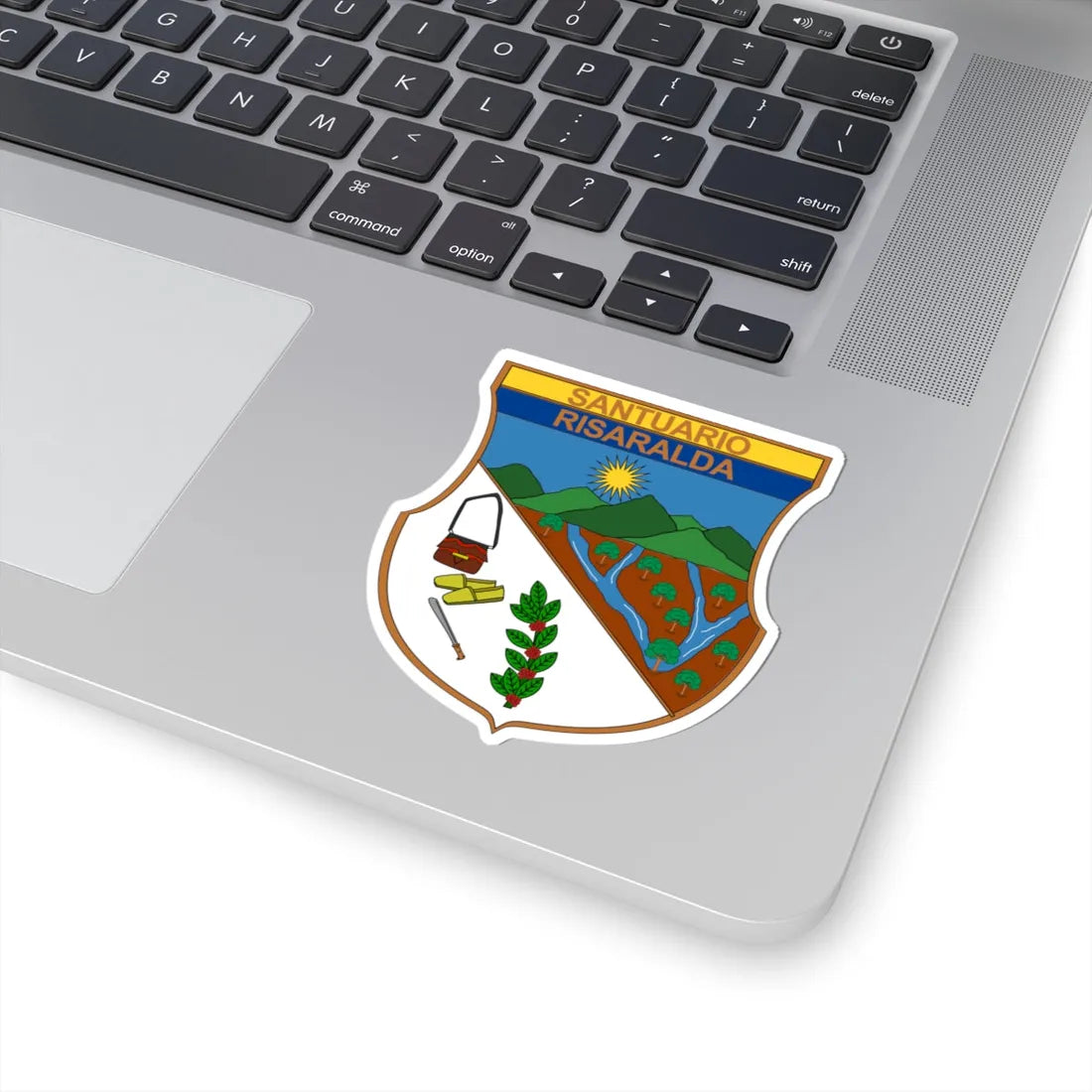 Escudo de Santuario - Risaralda (Colombia) (Coat of Arms) STICKER Vinyl Kiss-Cut Decal - The Sticker Space