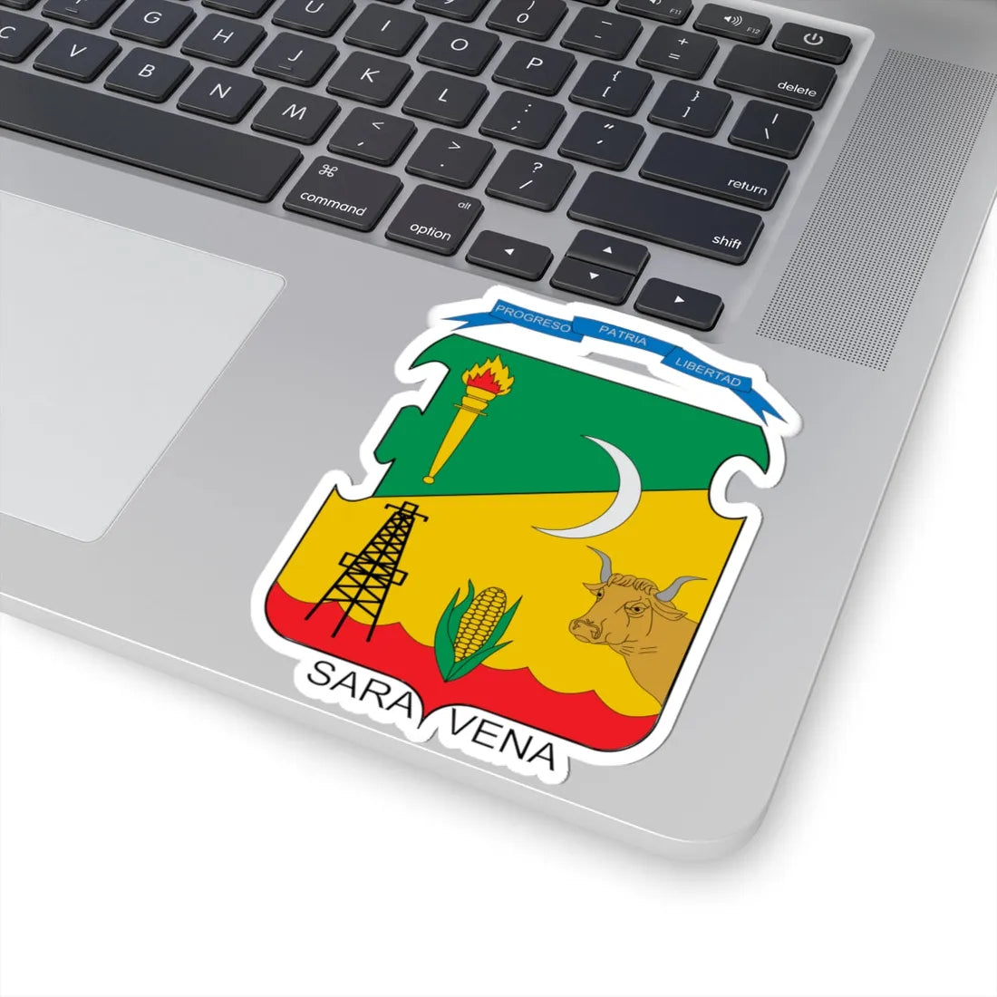 Escudo de Saravena (Colombia) (Coat of Arms) STICKER Vinyl Kiss-Cut Decal - The Sticker Space