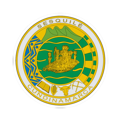 Escudo de Sesquilé (Colombia) (Coat of Arms) STICKER Vinyl Kiss-Cut Decal 2 Inch White - The Sticker Space