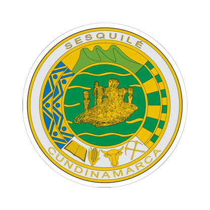 Escudo de Sesquilé (Colombia) (Coat of Arms) STICKER Vinyl Kiss-Cut Decal 6 Inch White - The Sticker Space