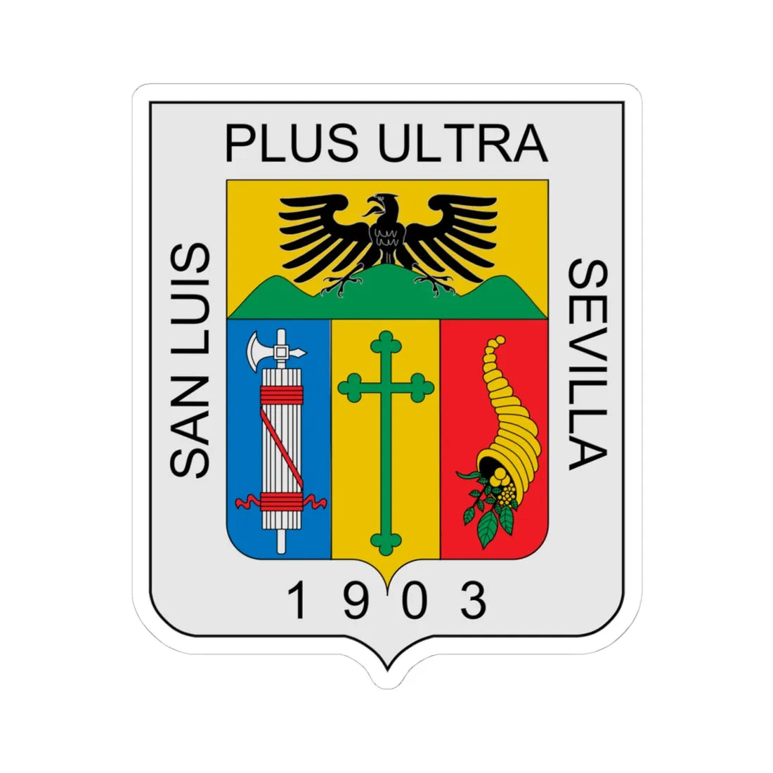 Escudo de Sevilla Valle del Cauca (Colombia) (Coat of Arms) STICKER Vinyl Kiss-Cut Decal - The Sticker Space