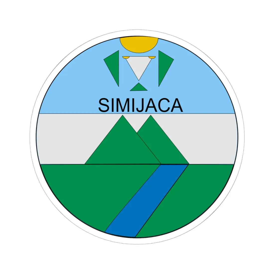 Escudo de Simijaca (Colombia) (Coat of Arms) STICKER Vinyl Kiss-Cut Decal 6 Inch White - The Sticker Space