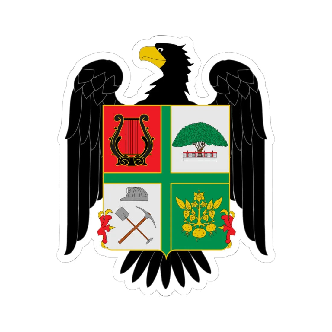 Escudo de Socotá (Colombia) (Coat of Arms) STICKER Vinyl Kiss-Cut Decal 4 Inch White - The Sticker Space