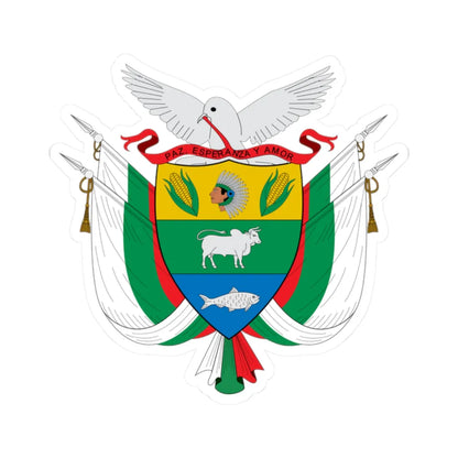 Escudo de Solano Caquetá (Colombia) (Coat of Arms) STICKER Vinyl Kiss-Cut Decal 2 Inch White - The Sticker Space