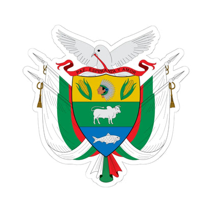 Escudo de Solano Caquetá (Colombia) (Coat of Arms) STICKER Vinyl Kiss-Cut Decal 6 Inch White - The Sticker Space