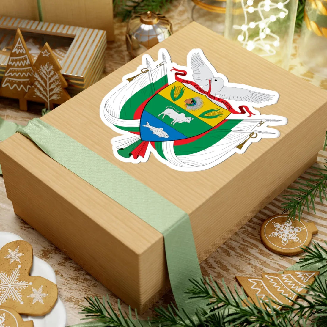 Escudo de Solano Caquetá (Colombia) (Coat of Arms) STICKER Vinyl Kiss-Cut Decal - The Sticker Space