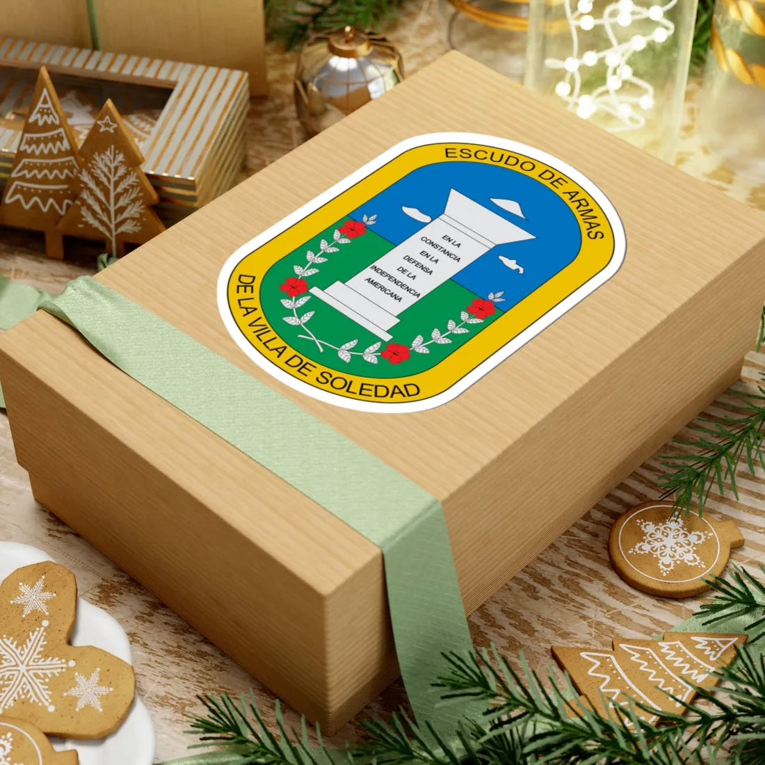 Escudo de Soledad Atlántico (Colombia) (Coat of Arms) STICKER Vinyl Kiss-Cut Decal - The Sticker Space