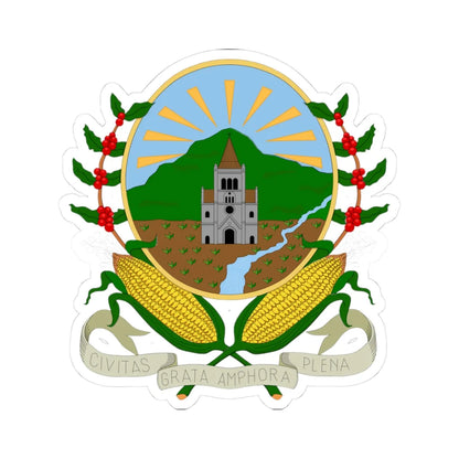 Escudo de Sonsón (Colombia) (Coat of Arms) STICKER Vinyl Kiss-Cut Decal 3 Inch White - The Sticker Space
