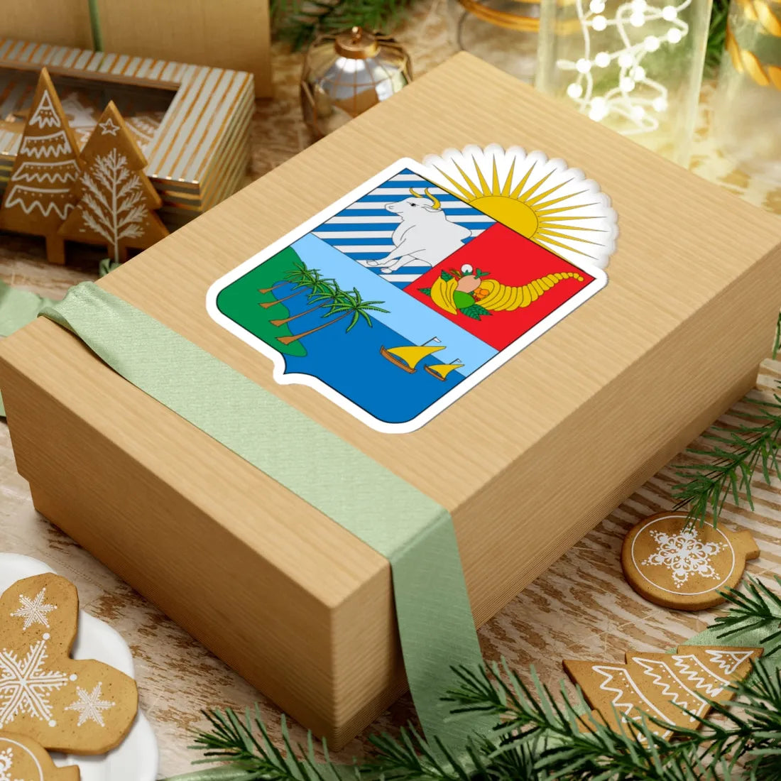 Escudo de Sucre (Colombia) (Coat of Arms) STICKER Vinyl Kiss-Cut Decal - The Sticker Space