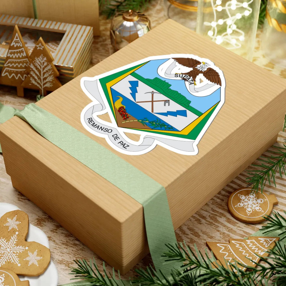 Escudo de Supatá (Colombia) (Coat of Arms) STICKER Vinyl Kiss-Cut Decal - The Sticker Space