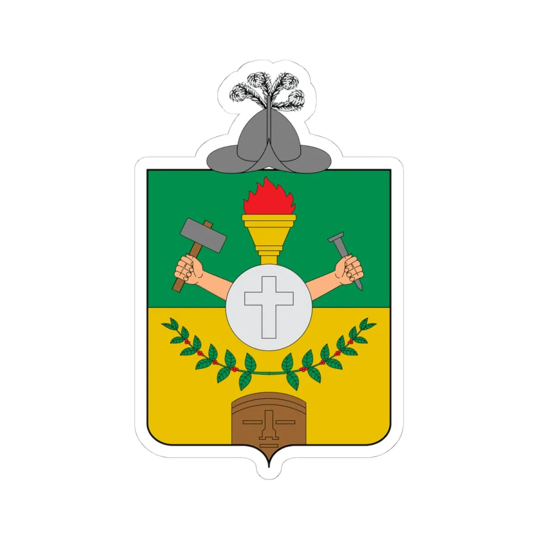 Escudo de Supia (Colombia) (Coat of Arms) STICKER Vinyl Kiss-Cut Decal - The Sticker Space