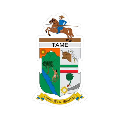Escudo de Tame Arauca (Colombia) (Coat of Arms) STICKER Vinyl Kiss-Cut Decal 3 Inch White - The Sticker Space