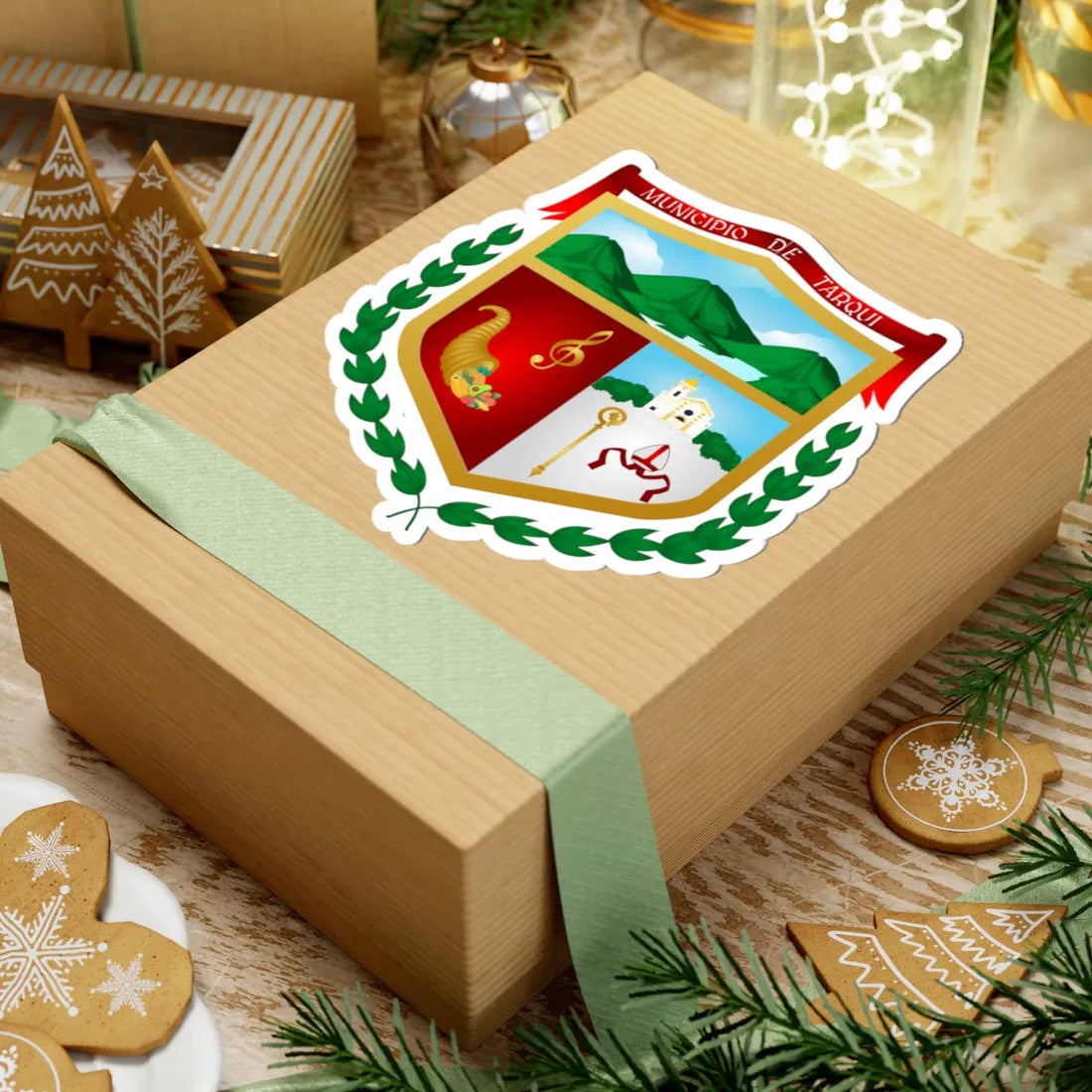 Escudo de Tarqui Huila (Colombia) (Coat of Arms) STICKER Vinyl Kiss-Cut Decal - The Sticker Space