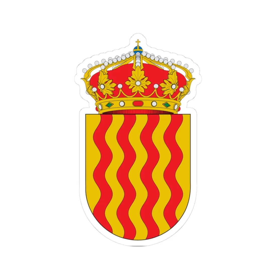 Escudo de Tarragona (Spain) (Coat of Arms) STICKER Vinyl Kiss-Cut Decal 3 Inch White - The Sticker Space